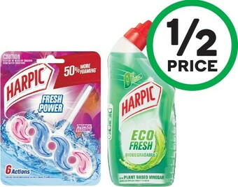 Woolworths Harpic Fresh Power In The Bowl Toilet Cleaner Pk 1 or Toilet Liquid 500ml offer