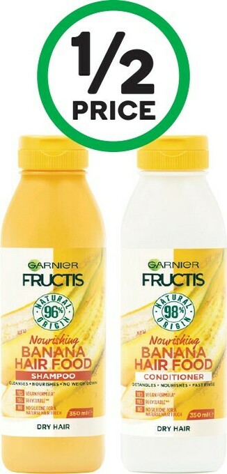 Woolworths Garnier Fructis Hair Food Shampoo or Conditioner 350ml offer