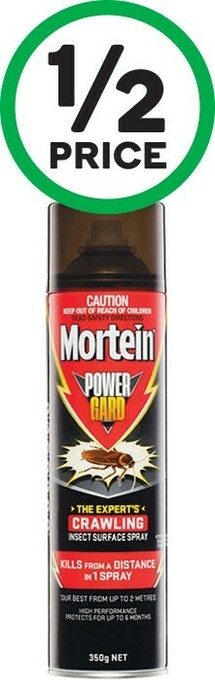 Woolworths Mortein Powergard Crawling Insect Killer 350g offer