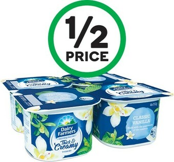 Woolworths Dairy Farmers Thick & Creamy Yoghurt 4 x 110g offer