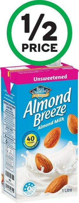 Woolworths Almond Breeze Unsweetened Almond Milk 1 Litre offer