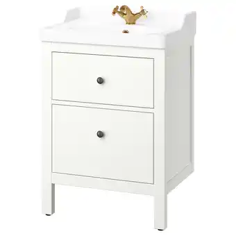 IKEA Hemnes / rutsjÖn Wash-stnd w drawers/wash-basin/tap, white, 62x49x95 cm offer