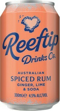 Woolworths Reeftip Spiced Rum Ginger, Lime & Soda Cans 4x330ml offer