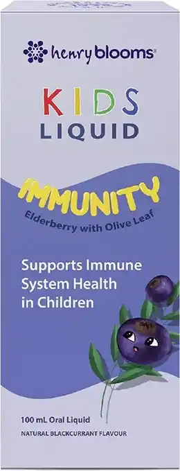 healthylife Henry Blooms Kids Liquid Immunity Elderberry with Olive leaf 100ml offer