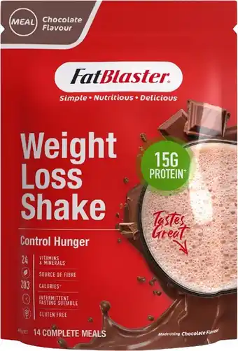 healthylife Naturopathica FatBlaster Weight Loss Shake Chocolate 465g offer