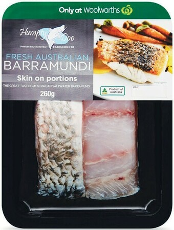 Woolworths Humpty Doo Barramundi Skin On 260g offer