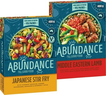 Woolworths Abundance Frozen Meals 380-400g offer