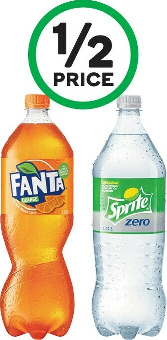 Woolworths Sprite or Fanta Soft Drink Varieties 1.25 Litre offer