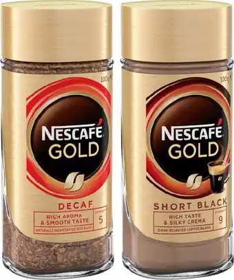 IGA Nescafé Gold Decaf, Short Black or Green Blend Instant Coffee 100g offer