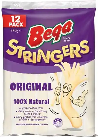 IGA Bega Original Cheese Stringers 12 Pack offer