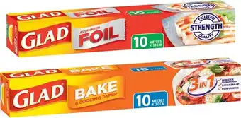 IGA Glad Bake & Cooking Paper or Foil 10m×30cm offer