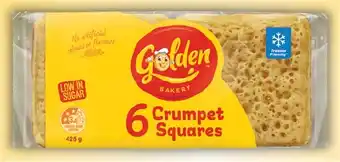 IGA Golden Crumpet Squares 6 Pack offer