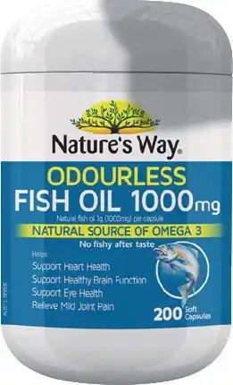 IGA Nature's Way Odourless Fish Oil 1000mg Capsules 200 Pack offer