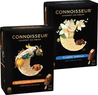 IGA Connoisseur Gourmet Ice Cream 4‑6 Pack Selected Varieties offer