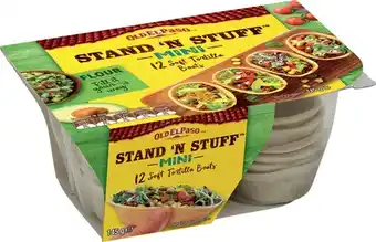 IGA Old El Paso Stand 'N Stuff Mini Soft Tortilla Boats 12 Pack offer