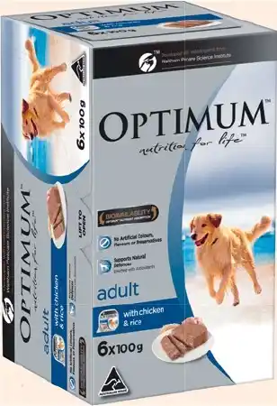 IGA Optimum Wet Dog Food 6x100g Selected Varieties offer