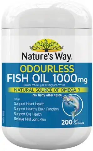 IGA Nature’s Way Odourless Fish Oil 1000mg Capsules 200 Pack offer