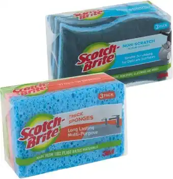 IGA Scotch-Brite Thick Handy or Non-Scratch Scrub Sponges 3 Pack offer