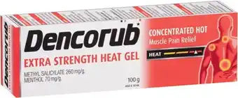 Dencorub Extra Strength Heat Gel 100g