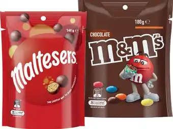 IGA Maltesers, M&M's, Pods or Skittles Pack 120‑200g Selected Varieties offer