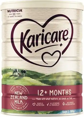 IGA Karicare Plus Stage 3 or Stage 4 Milk Drink 900g offer