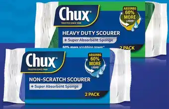 IGA Chux Non Scratch or Heavy Duty Sponge Scourer 2 Pack offer