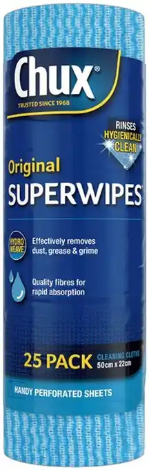 IGA Chux Superwipes Roll 25 Pack offer