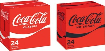 Coles Coca-Cola Soft Drink 24x375mL offer