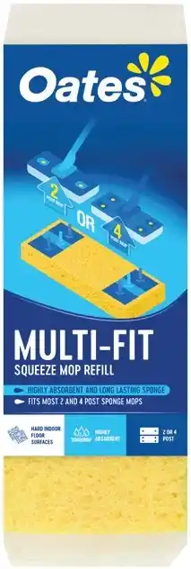Oates Multi‑Fit Squeeze Mop Refill 1 Pack