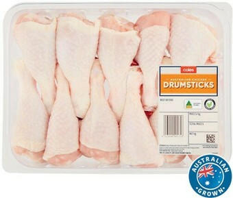 Coles Coles RSPCA Approved Chicken Drumsticks Large Pack offer