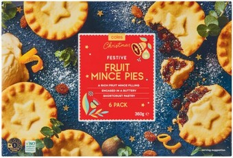 Coles Coles Festive Fruit Mince Pies 6 Pack 360g offer