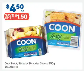 Coon Block, Sliced or Shredded Cheese 250g