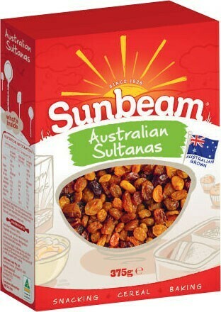 Coles Sunbeam Dried Sultanas 375g offer