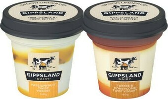 Coles Gippsland Twist Yogurt 160g offer