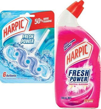 Coles Harpic Fresh Power Toilet Cleaner 39g or Toilet Cleaning Liquid 700mL offer
