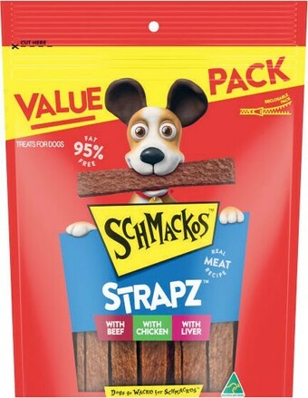 Coles Schmackos Dog Treats 500g offer