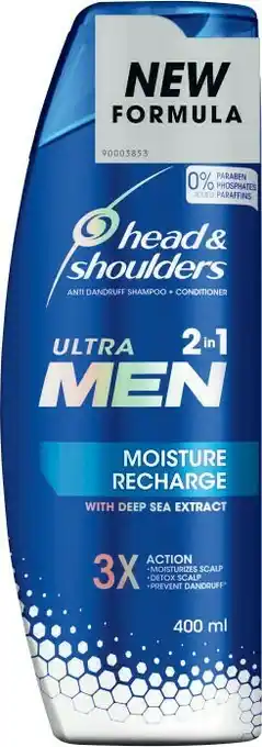 Coles Head & Shoulders 2in1 Moisture Recharge Shampoo & Conditioner 400mL offer