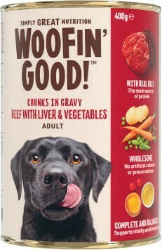 Coles Woofin’ Good Dog Food 400g offer