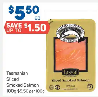 Foodland Tasmanian Sliced Smoked Salmon 100g offer