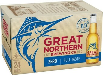 Great Northern Zero Bottles 24x330mL