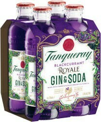 Coles Tanqueray Blackcurrant & Soda Bottles 4x275mL offer