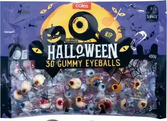 Coles Halloween 3D Gummy Eyeballs 400g offer