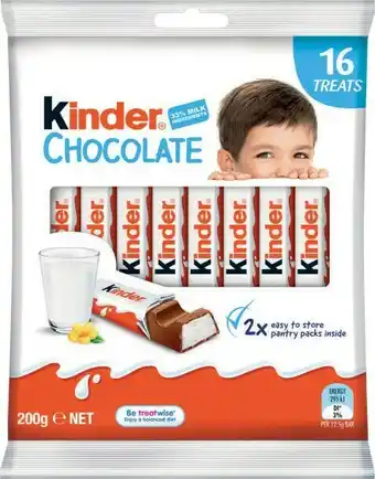 Coles Kinder Chocolate Sharepack 16 Pack offer