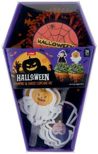 Coles Halloween Vampire & Ghost Cupcake Kit 24 Pack