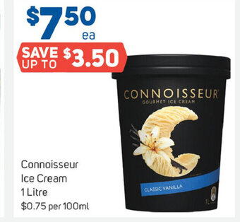 Foodland Connoisseur Ice Cream 1 Litre offer
