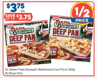 Foodland Dr. Oetker Papa Giuseppi's Bakehouse Crust Pizza 392g offer