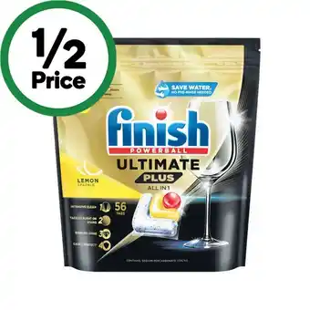 Woolworths Finish Ultimate Plus All In One Dishwasher Tablets Pk 56 offer