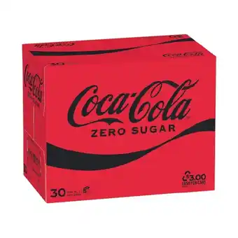 Woolworths Coca-Cola Classic or Zero Sugar Soft Drink Varieties 30 x 375ml offer