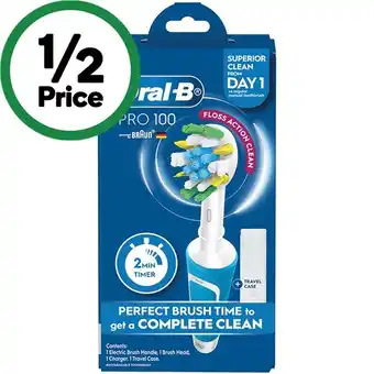Woolworths Oral-B Pro 100 Electric Toothbrush offer