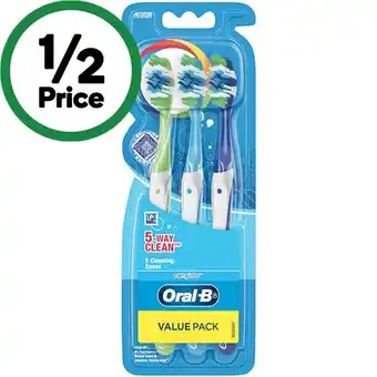 Woolworths Oral B 5 Way Clean Toothbrush Pk 3 offer